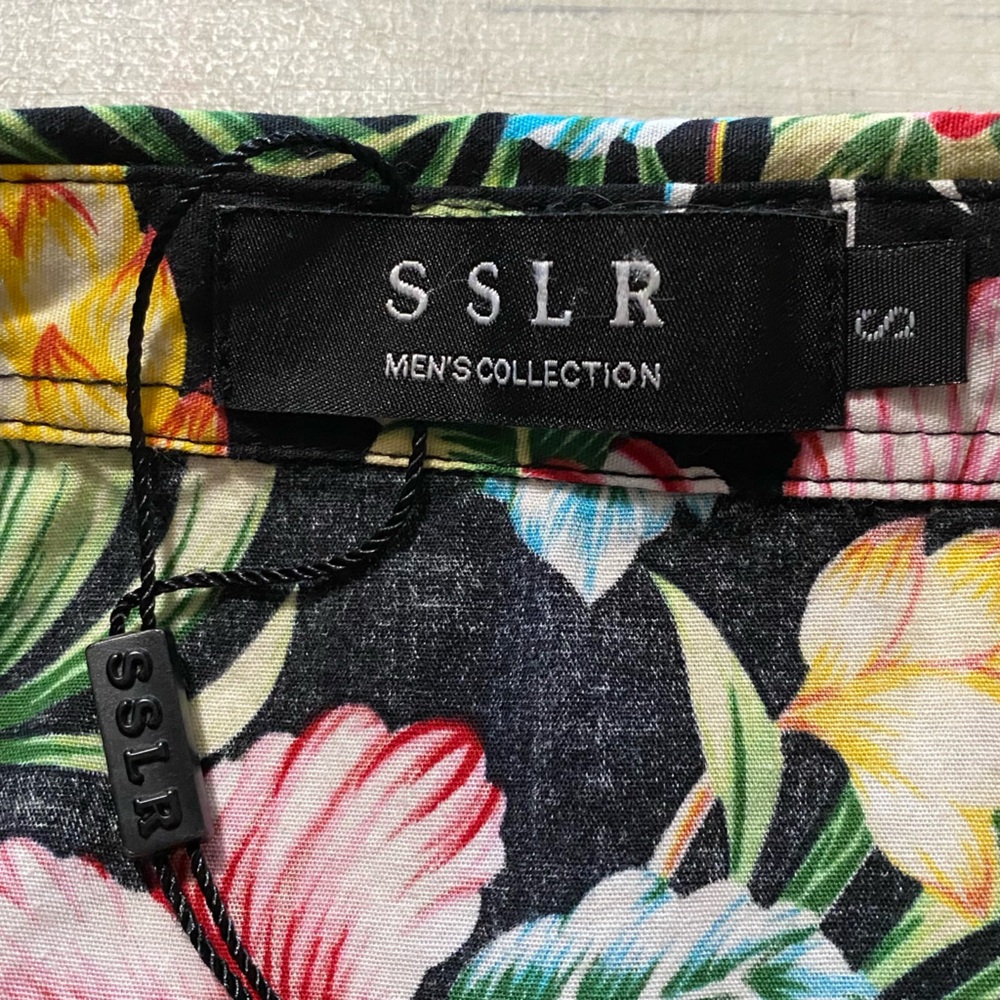 SSLR men’s Hawaiian shirt small excellent condition hundred percent cotton - Picture 3 of 6